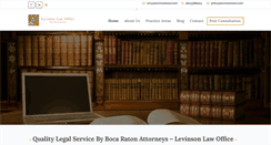Desktop Screenshot of levinsonlawbocaraton.com